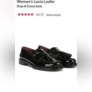Franco Sarto NWOT Lucia Patent Loafer Classic Career Casual Black Size 7.5